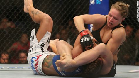 rousey wins first ufc women s match cnn