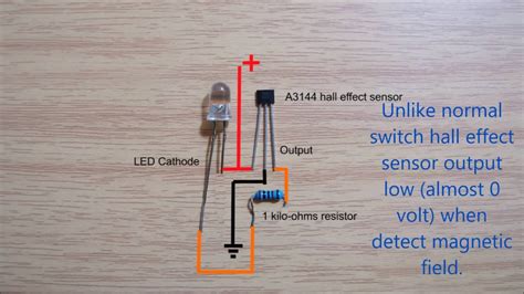 hall effect sensor switch wiring diagram youtube
