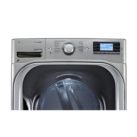 lg 9 cu ft stackable gas dryer with steam cycle graphite steel in the