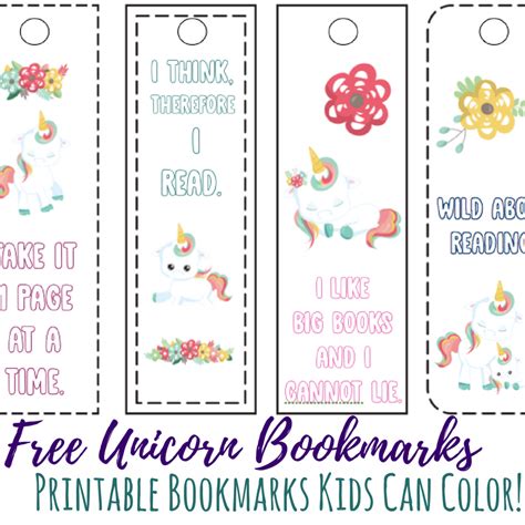 these printable unicorn bookmarks are perfect to use with