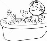Bath Clipart Bathtub Color Taking Outline Child Girl Clipground Webstockreview sketch template