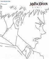 Itadori Jujutsu Kaisen Coloriage Sukuna Yuji Gojo Satoru Coloriages sketch template