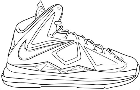 lebron shoe coloring page coloring home