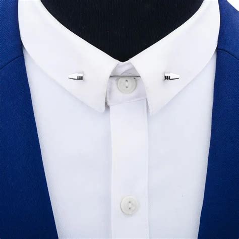 limited broche mens shirt french collar pin brooch bar clasp clip barbell lapel stick