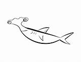 Coloring Shark Hammerhead Pages Cartoon Cliparts Clip Popular Library Clipart Colouring Jaws sketch template