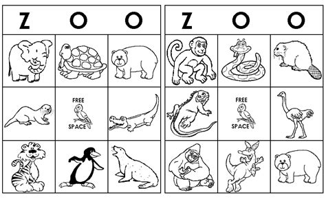childs place zoo bingo preschool zoo theme zoo activities