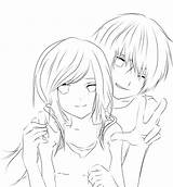 Anime Coloring Pages Couple Cute Boys Printable Guy Color Getcolorings Getdrawings Print Colorings sketch template