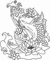 Koi Jumping Kidsplaycolor Getcolorings Coy Japanesekoigardens sketch template