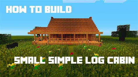 minecraft   build small simple log cabin youtube
