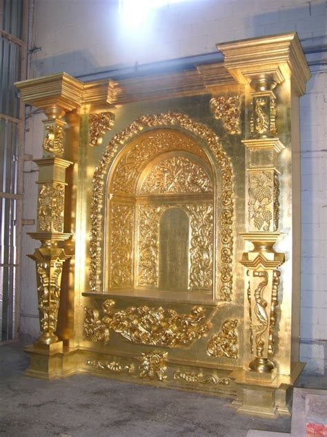 golden high altar design iglesia interiores