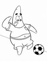 Spongebob Coloring Pages Squarepants Printable Patrick Star Soccer sketch template