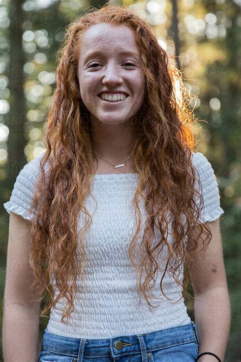 beautiful long haired redhead smiling by carolyn lagattuta redhead