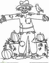 Scarecrow Halloween Scarecrows Worksheet Spaventapasseri Crows Abeille Coloriage Clip Enfant sketch template