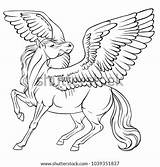 Wings Horses Coloring Pegasus sketch template