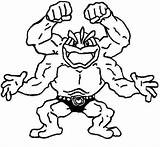 Pokemon Machamp Coloring Drawings Pokemons Machoke sketch template