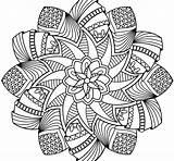 Mandala Coloring Pages Printable Flower Adults Fancy Colouring Color Adult Book Print Sheets Online Kids Choose Board Life sketch template