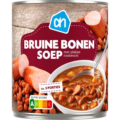 ah rijkgevulde bruine bonensoepihr  hollaendischer lebensmittel supermarktvlakaffeekaese