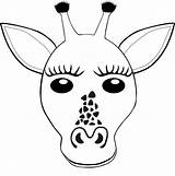 Giraffe Coloring Pages Animal Face Colouring Giraffes Mask Masks Head Printable Book Jungle Drawing Cute Lion Line Printablecolouringpages Craft Heads sketch template