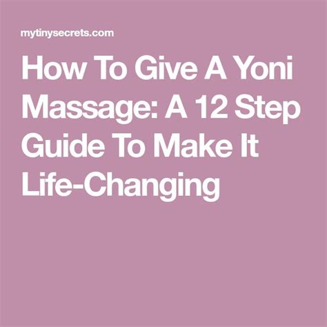 what is a yoni massage therapy benefits