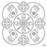 Mandala Winter Coloring Pages Printable Holiday Star Color Mandalas Christmas Coloriage Print Supercoloring Easy Pdf Online Getcolorings Un Imprimer Colorier sketch template