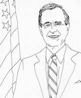 Bush George Drawing Getdrawings sketch template