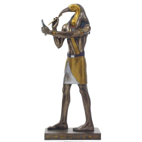 cast bronze egyptian mythology figurine thoth