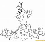 Olaf Snowman Pages Color Coloring sketch template