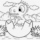 Coloring Pages Baby Dinosaur Printable Dino Kids Library Clipart Color sketch template