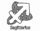 Sagittarius Coloring Astrology Celtic Zodiac sketch template