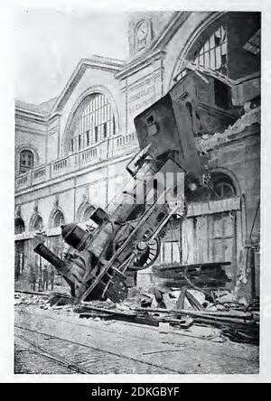 train crash montparnasse france stock photo alamy