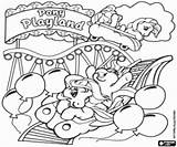 Pony Coloring Roller Little Coaster Pages Playland sketch template