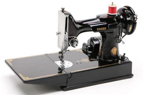 singer centennial featherweight electric sewing machine  case  ebth