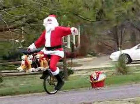 unicycle santa youtube