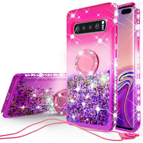 soga rhinestone liquid quicksand cover cute girl phone case compatible
