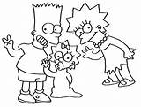 Simpsons Coloring Characters Pages Simpson Homer Clipart Getdrawings sketch template