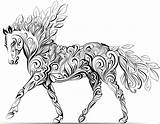 Coloring Pages Horse Adults Therapeutic Draft Printable Kids Size Dog Wild Therapy Adult Horses Cool Color Getcolorings Print sketch template
