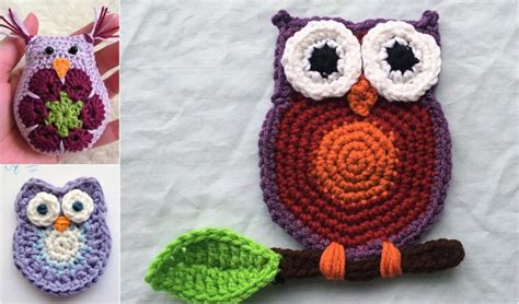 owl applique  crochet patterns