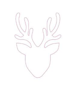 deer head template    printable