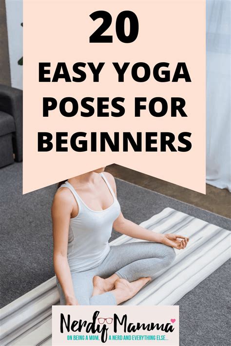 easy yoga poses  beginners    printable nerdy mamma