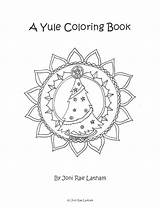 Yule Solstice Colouring sketch template