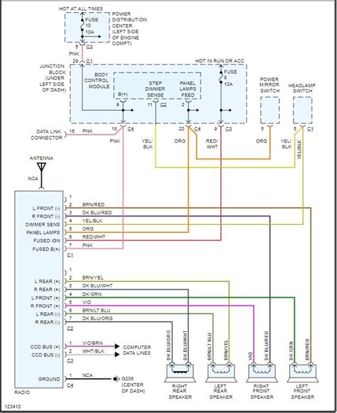 dodge ram  radio wiring diagram