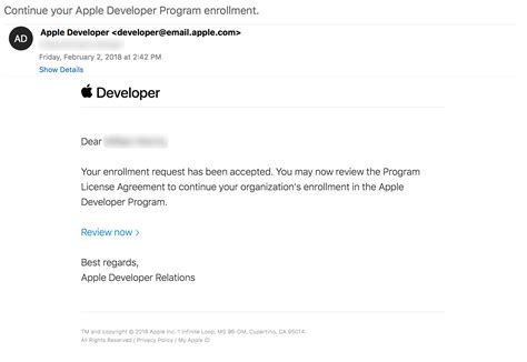 finish  apple developer account enrollment