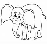 Elefante Colorare Felice Selva Disegno Acolore Pintar sketch template