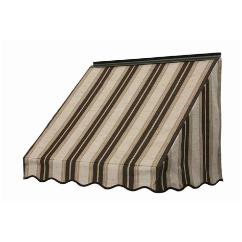nuimage awnings  ft  series aluminum window awning         brown