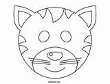 Mask Cat Masks Printable Color Templates Animal Coloring Face Paper Blank Maskspot Choose Board Craft sketch template