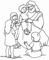 Jesus Coloring Pages Mother Christ Maria Kids sketch template