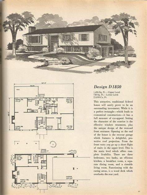 vintage house plans mid century homes mid century house plans mid century modern house br