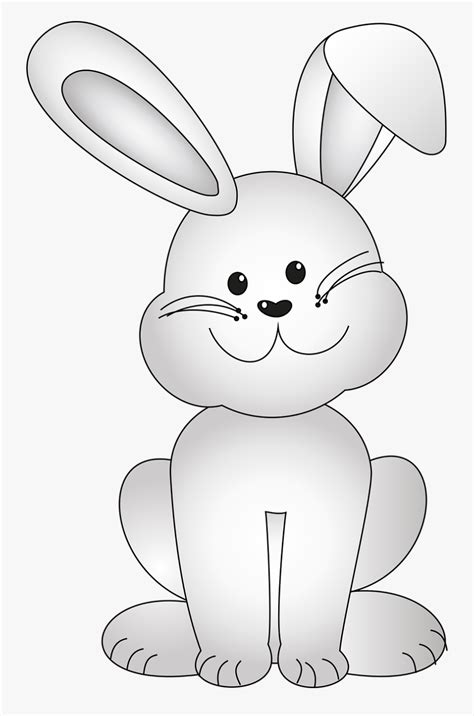 transparent easter bunny ears clipart black  white white rabbit