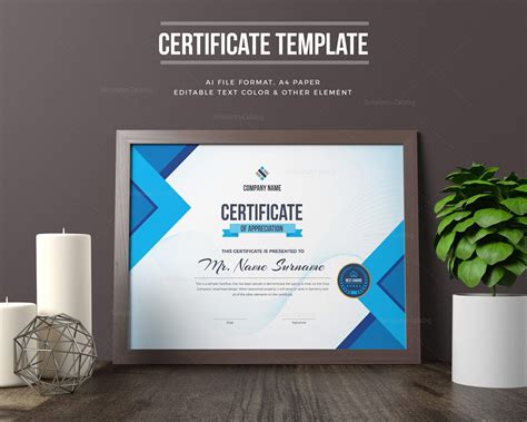 editable certificate template  template catalog