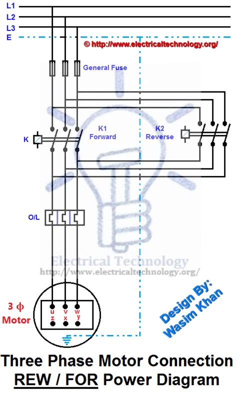 rev   phase motor connection power  control diagrams basic electrical wiring